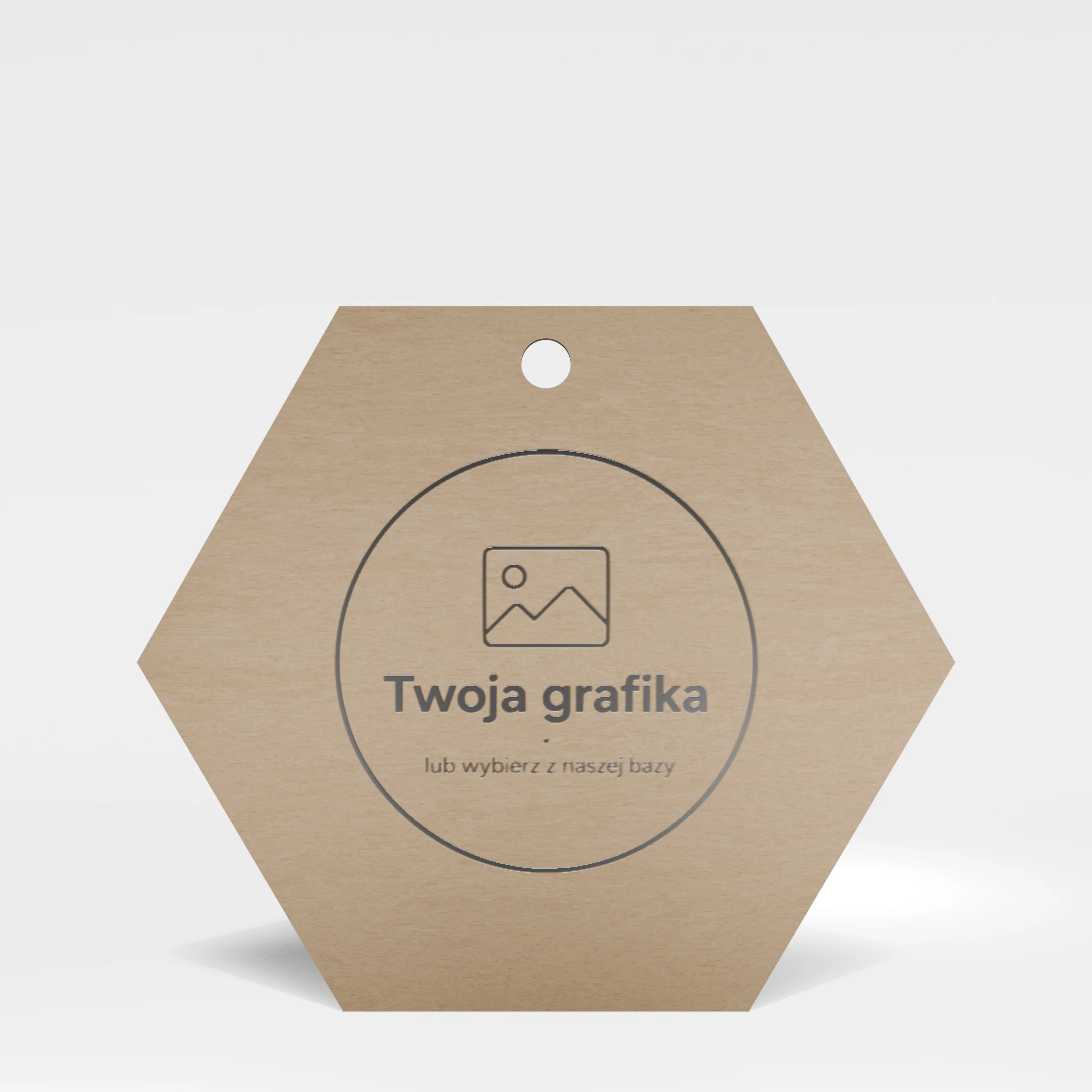 Medal sześciokąt – Sześciokąt odwrócony · Sklejka – widok 4