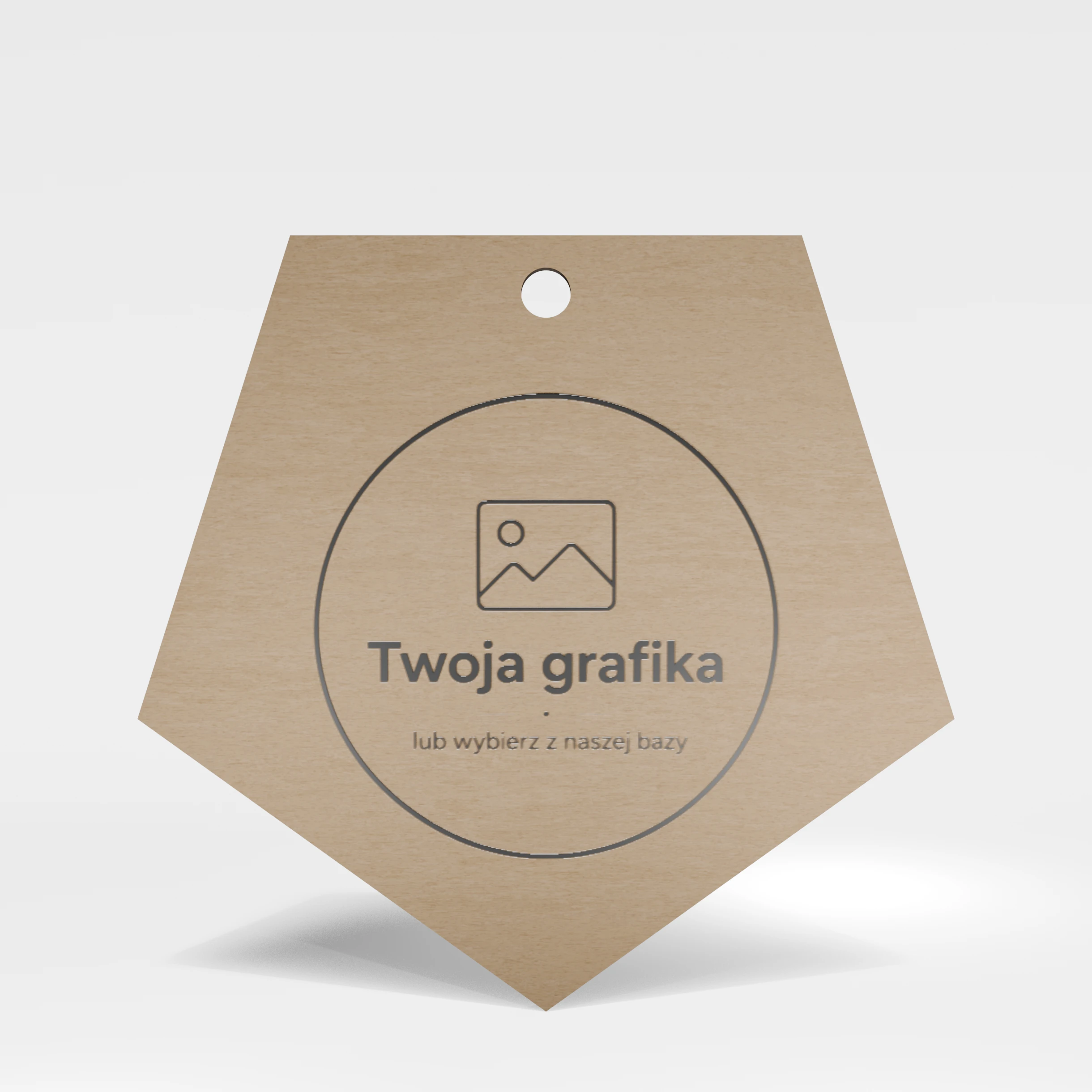 Medal pięciokąt – Piecokąt odwrócony · Sklejka – widok 4