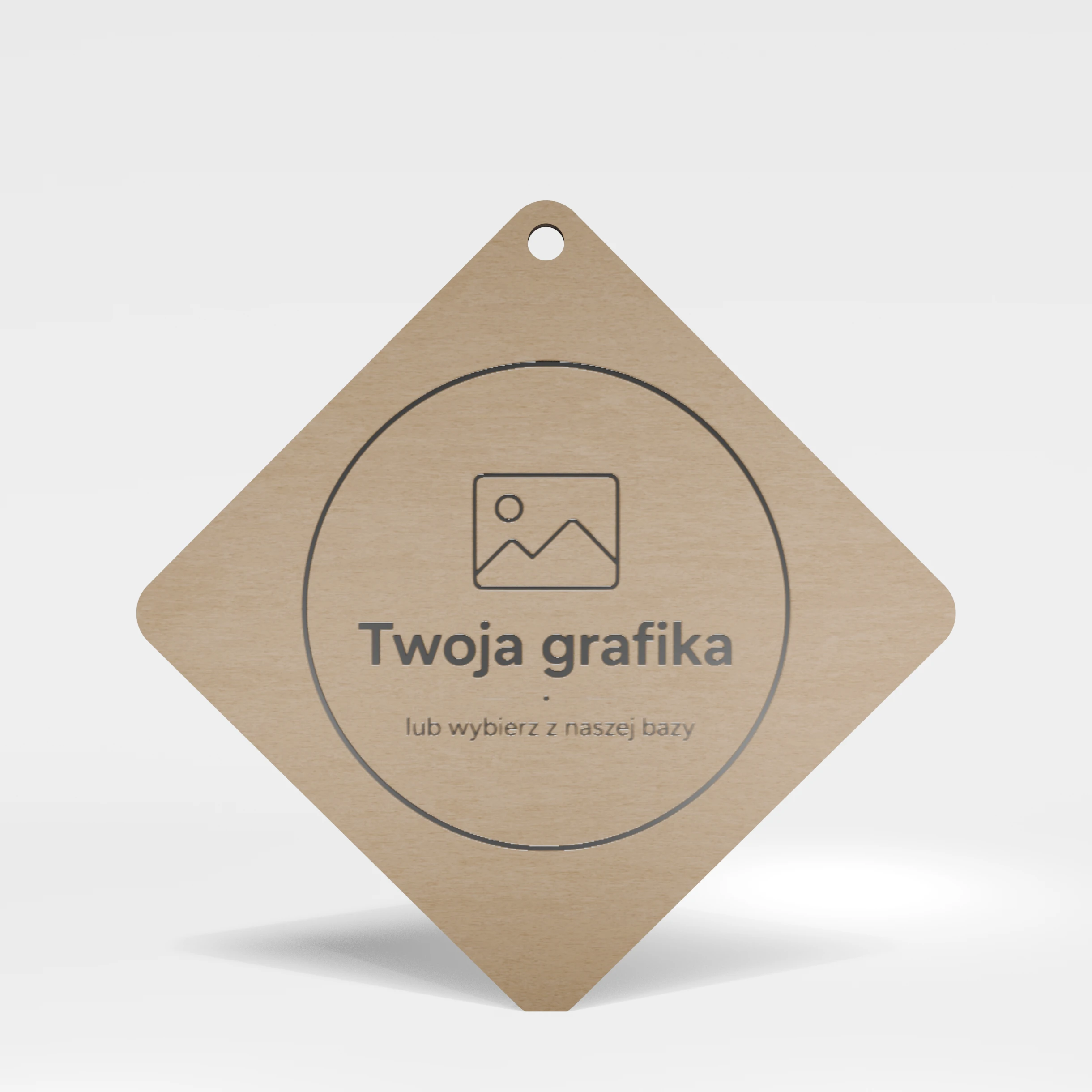 Medal kwadrat – Kwadrat 90° · Sklejka – widok 4