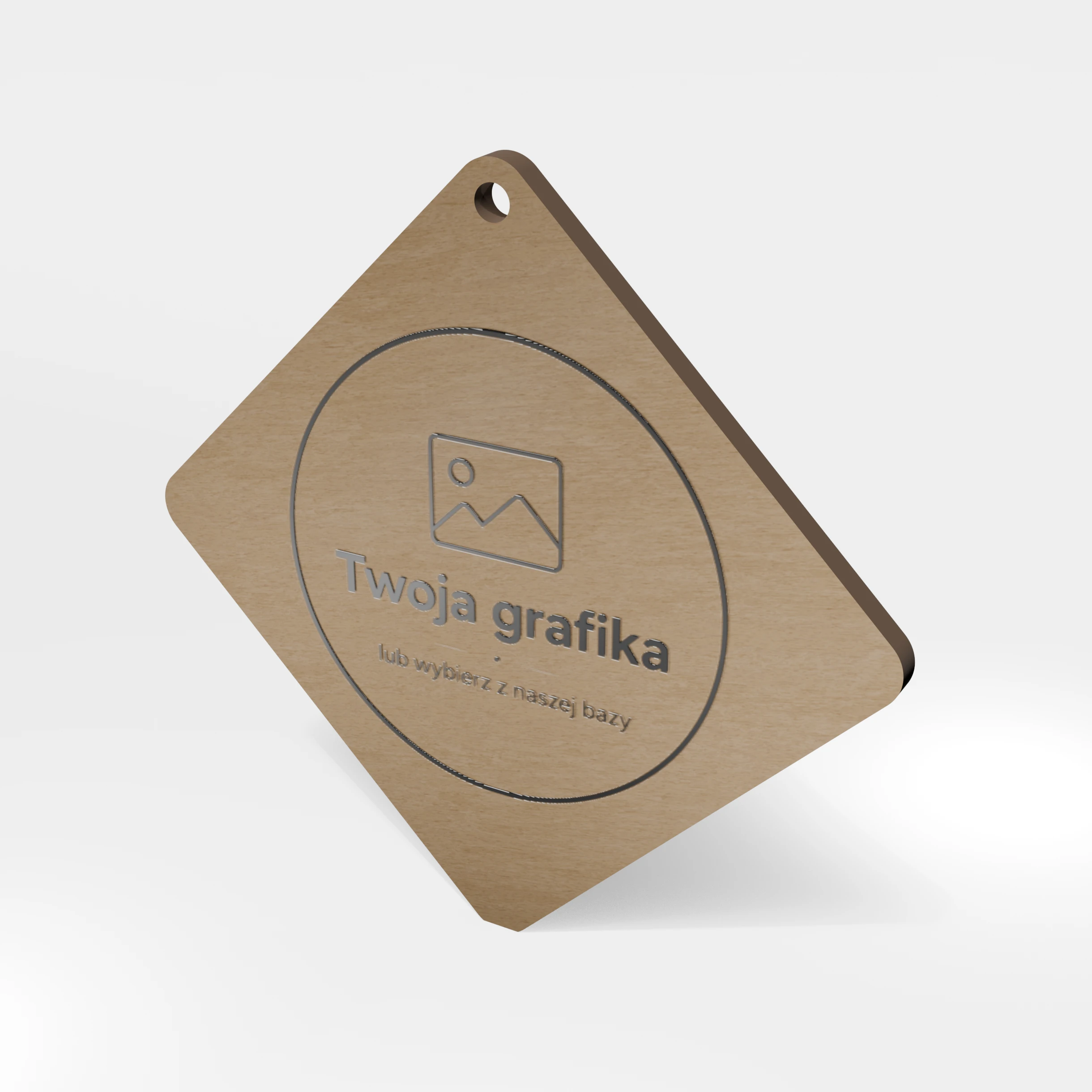 Medal kwadrat – Kwadrat 90° · Sklejka – widok 5